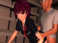 中年オヤジの学校教師にバックで責められまくるセーラー服女子校生の淫乱セックス XVIDEOS 無料エロアニメ動画