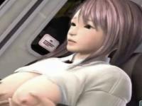 サラリーマンに大きなおっぱいとマンコを通学中の電車内で痴漢されちゃう巨乳JK erovideo 無料エロアニメ動画