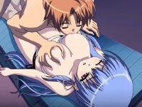 人のいない夜のプールサイドでハンサム男から優しい指導を受け処女を捧げる純粋な青髪巨乳美少女 XVIDEOS 無料エロアニメ動画