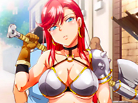 ヤリサー集団に絡まれる威勢の良い赤髪の巨乳女戦士がバーでの飲み勝負に敗れて媚薬をたっぷりと塗った巨根を二穴に挿入されちゃう中出し乱交エッチ YouJizz 無料エロアニメ動画