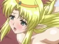 豪邸の広間にて縛り付けられつつ宿敵の男と美女から体を嬲られちゃう美女エルフの緊縛プレイ TokyoMotion 無料エロアニメ動画