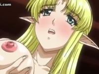 恥ずかしげな表情で卑猥なオナニー姿を晒しながらイケメン男性に体を弄ばれてしまうエルフ姫の屈辱的なセックス TokyoMotion 無料エロアニメ動画