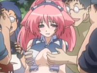 コミケ会場に潜入調査の任務でコスプレイヤーに扮して潜り込む美女捜査官がその場で遭遇したオタク集団に取り囲まれて屋外で集団陵辱されちゃう野外グループセックス TokyoMotion 無料エロアニメ動画