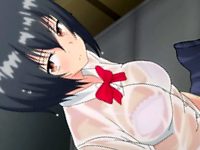 何をされても無口で無表情な黒髪ショートヘアーの美少女JKが雨宿り中の体育倉庫で幼馴染男子から筆で全身を責められて次第に声を出して感じ始めちゃう学校内エッチ TokyoMotion 無料エロアニメ動画